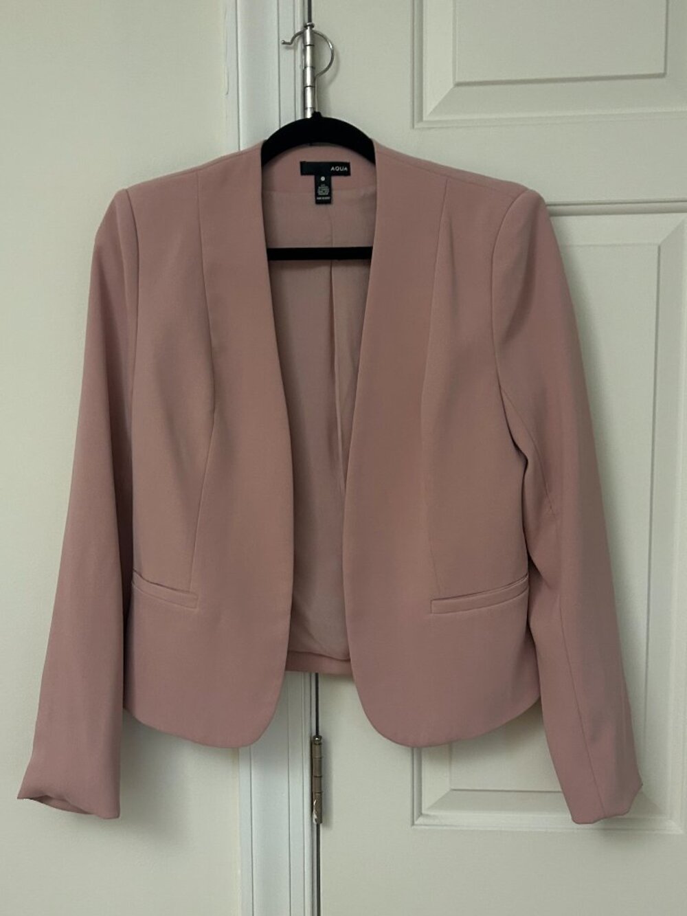 Aqua Pink Open Front Blazer | Size M